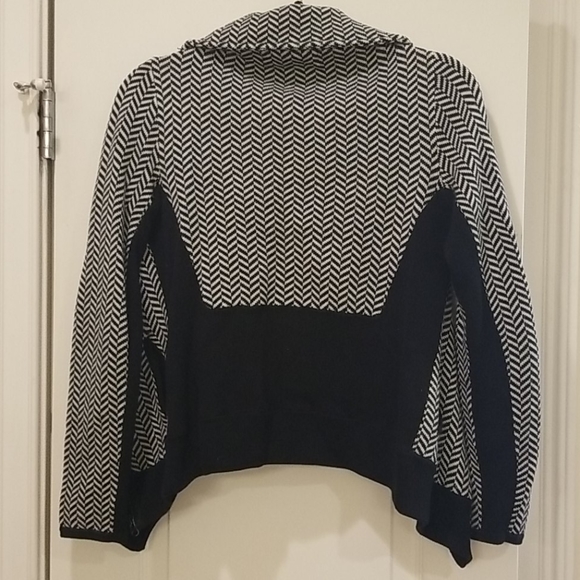 Anthropologie black and white motorcycle jacket - Picture 5 of 6